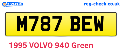 M787BEW are the vehicle registration plates.