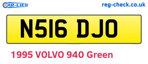 N516DJO are the vehicle registration plates.