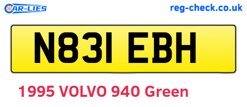 N831EBH are the vehicle registration plates.