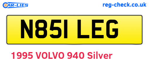 N851LEG are the vehicle registration plates.