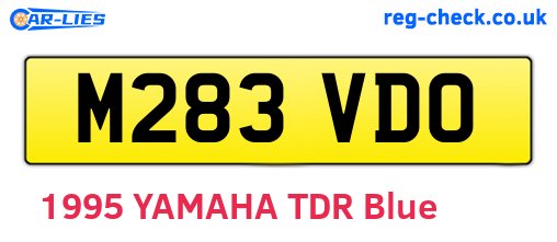 M283VDO are the vehicle registration plates.