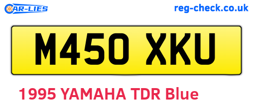 M450XKU are the vehicle registration plates.