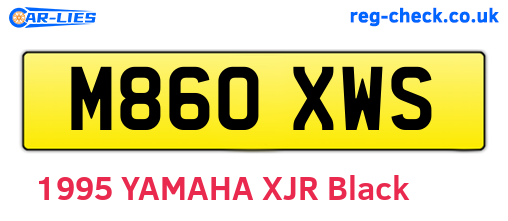 M860XWS are the vehicle registration plates.
