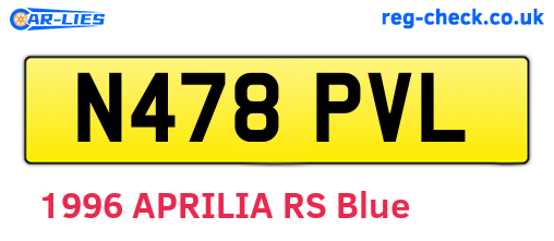 N478PVL are the vehicle registration plates.