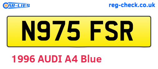 N975FSR are the vehicle registration plates.