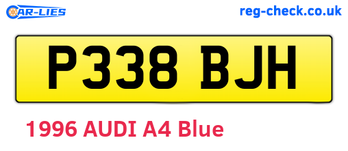 P338BJH are the vehicle registration plates.