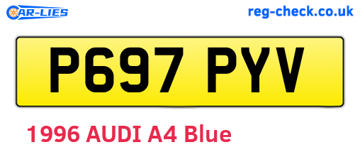 P697PYV are the vehicle registration plates.