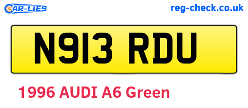 N913RDU are the vehicle registration plates.