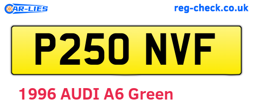 P250NVF are the vehicle registration plates.