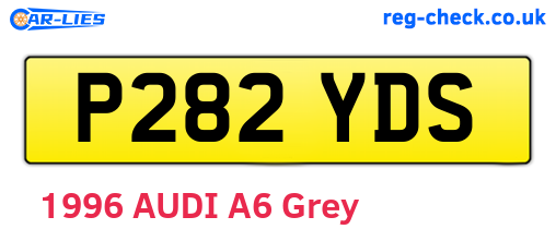 P282YDS are the vehicle registration plates.
