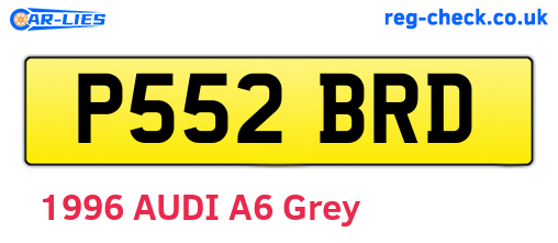 P552BRD are the vehicle registration plates.