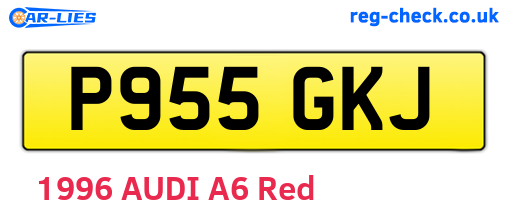 P955GKJ are the vehicle registration plates.