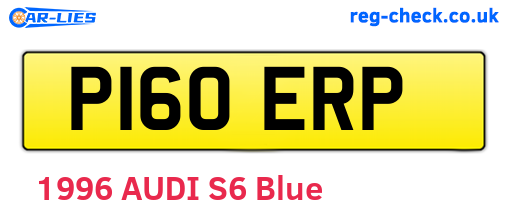 P160ERP are the vehicle registration plates.