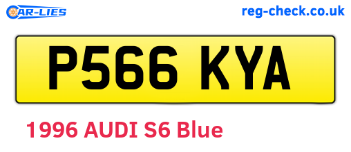 P566KYA are the vehicle registration plates.