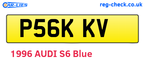 P56KKV are the vehicle registration plates.