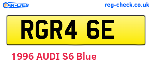 RGR46E are the vehicle registration plates.