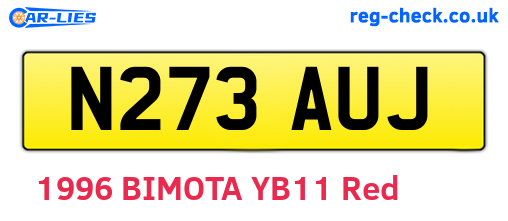 N273AUJ are the vehicle registration plates.