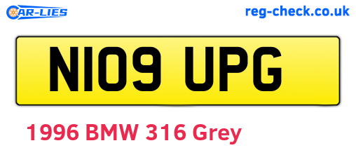 N109UPG are the vehicle registration plates.