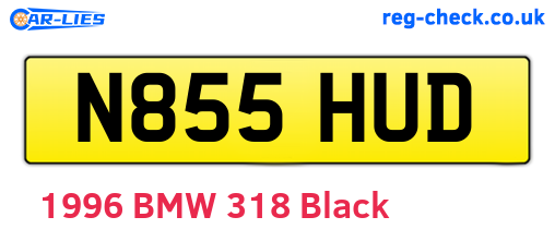 N855HUD are the vehicle registration plates.