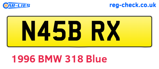 N45BRX are the vehicle registration plates.