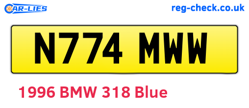 N774MWW are the vehicle registration plates.