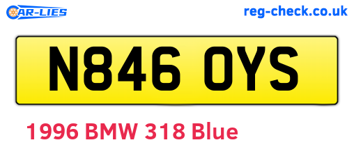 N846OYS are the vehicle registration plates.