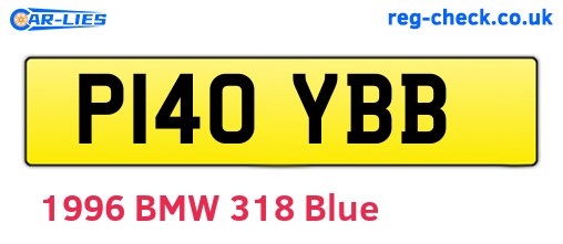 P140YBB are the vehicle registration plates.