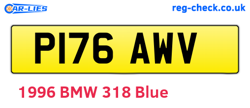 P176AWV are the vehicle registration plates.