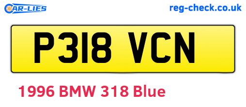 P318VCN are the vehicle registration plates.