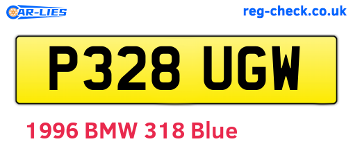 P328UGW are the vehicle registration plates.