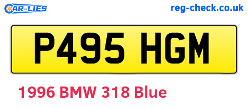 P495HGM are the vehicle registration plates.