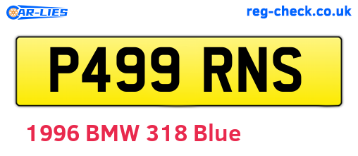 P499RNS are the vehicle registration plates.