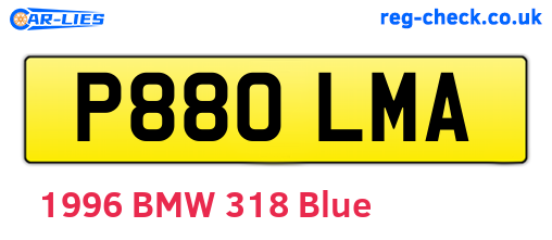 P880LMA are the vehicle registration plates.
