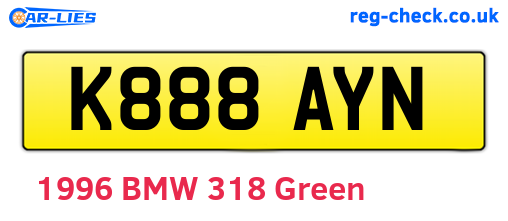 K888AYN are the vehicle registration plates.