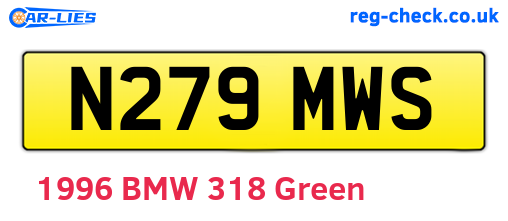 N279MWS are the vehicle registration plates.