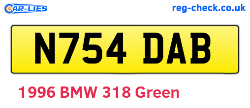N754DAB are the vehicle registration plates.