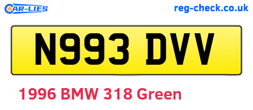N993DVV are the vehicle registration plates.