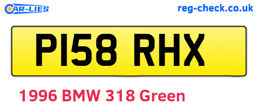 P158RHX are the vehicle registration plates.