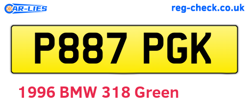 P887PGK are the vehicle registration plates.