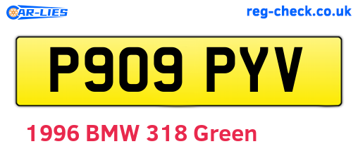 P909PYV are the vehicle registration plates.
