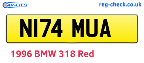 N174MUA are the vehicle registration plates.