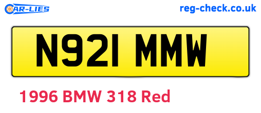 N921MMW are the vehicle registration plates.