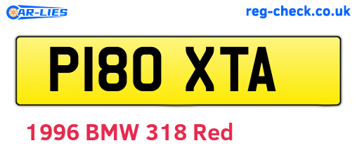 P180XTA are the vehicle registration plates.