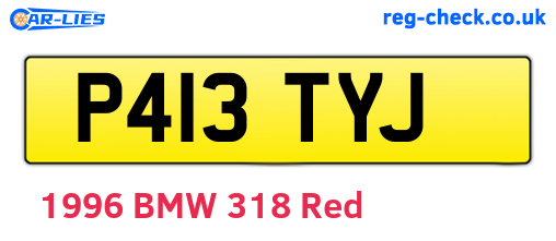 P413TYJ are the vehicle registration plates.