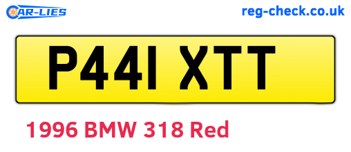 P441XTT are the vehicle registration plates.