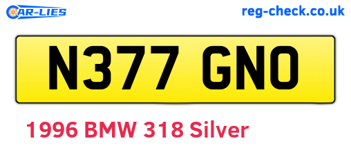 N377GNO are the vehicle registration plates.
