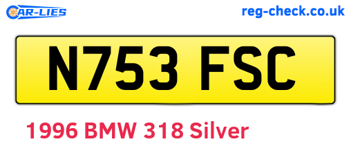 N753FSC are the vehicle registration plates.
