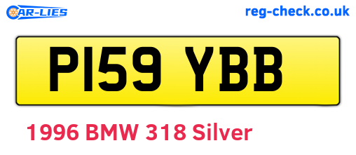 P159YBB are the vehicle registration plates.