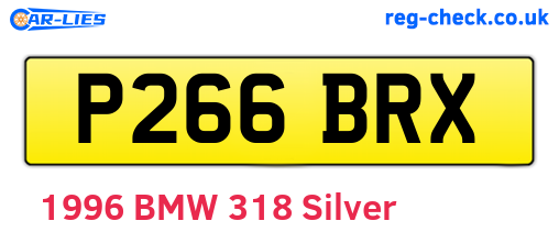 P266BRX are the vehicle registration plates.