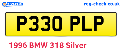 P330PLP are the vehicle registration plates.